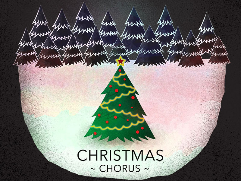 Christmas Choir choir poster design christmas snow tree singing
