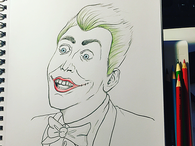 A Cagey Joker batman cage colouring drawing joker pencils sketch