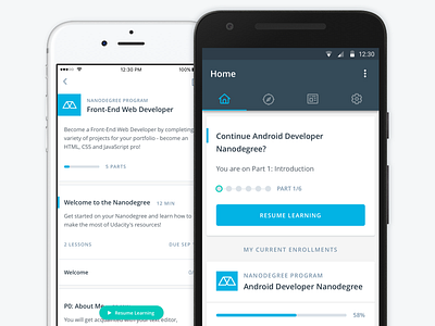 Udacity Mobile android apps education apps ios learning material design mobile mobile learning progress