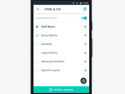 Offline Support android app download fab list material design offline switcher ui ux