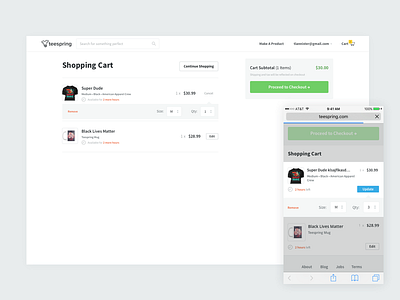 Shopping Cart cart checkout commerce edit responsive shopping cart ui ux web