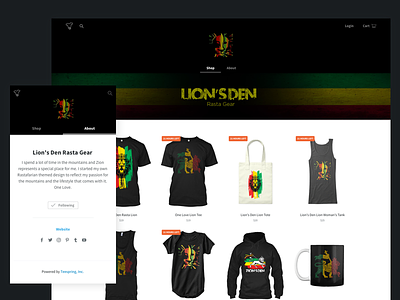 New Storefronts Launched creator e-commerce mobile online store responsive shop store storefront theme ui ux web