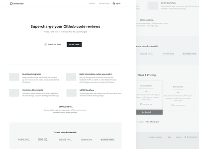 Landing Page Wireframe