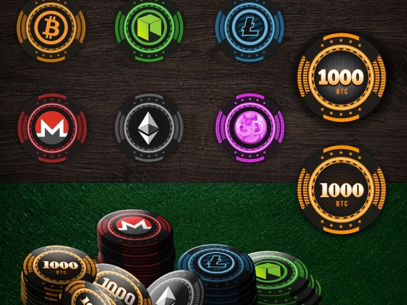 cryptocurrency poker chip set