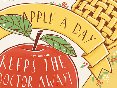 An Apple a Day apple illustration recipe tdac