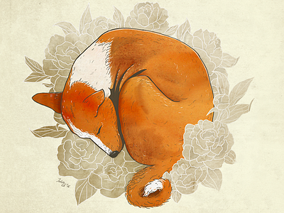 Sleeping Basenji basenji dog illustration sleep