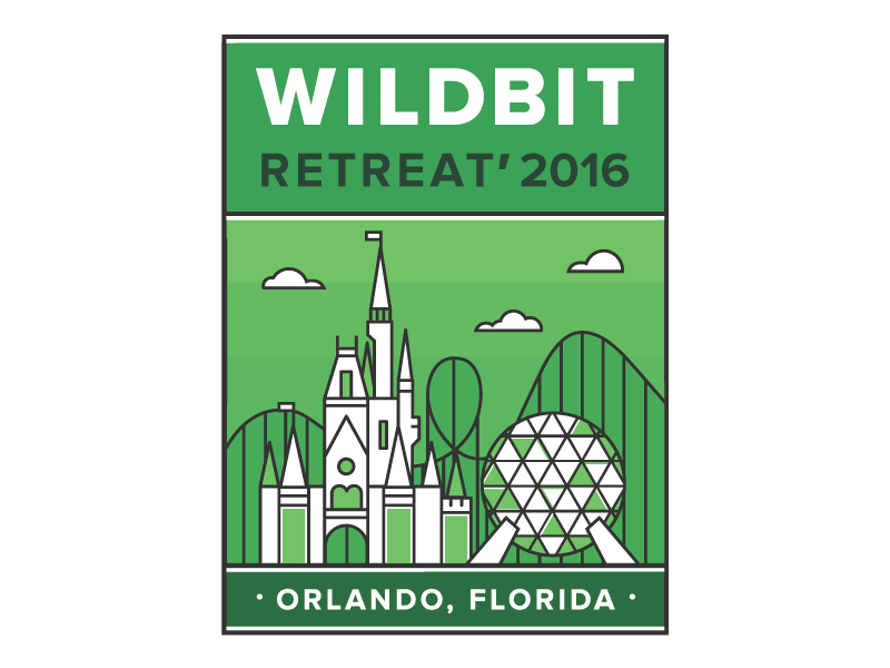 Company Retreat Posters for Wildbit alligator design disney florida green orlando poster retreat texas universal