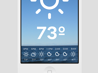 Forecaster - iOS 7 current conditions forecast hourly ios ios 7 iphone iphone 5 sneak peek sunny temperature weather