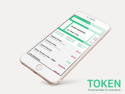 Token (Hackathon Project) bank app banking ios iphone money plaid