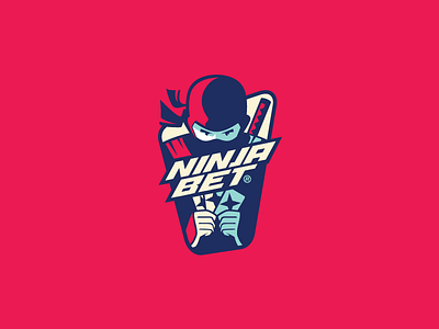 Ninja Bet betting character logo design logotype ninja