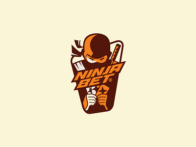 Ninja Bet betting character logo design logotype ninja