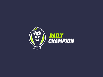 Logo design final cup fantasy sports lion logo design mane soccer