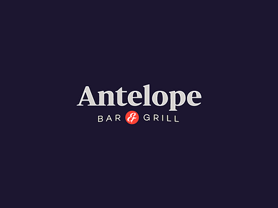 Antelope Bar & Grill antelope bar branding grill logo mark