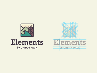 Elements Logo Grid construction lines design geometric grid identity logo travel vector