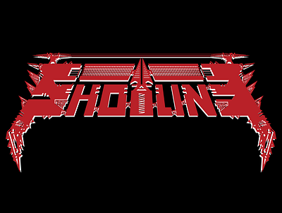 "SHOTLINE" Custom Logo Design 3d chrometype design graphic design illustration logo logodesign typography