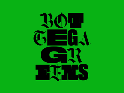 Bottega Greens Mixed Typography art direction branding creative direction culture design experimental type fashion graphic design green identity logo luxury typography