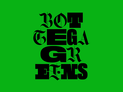 Bottega Greens Mixed Typography