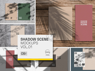 Shadow Scene - Mockups vol.01 3d frame mockup paper scene shadow