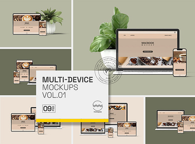 Multi-Device - Mockups vol.01 3d device imac ipad iphone line mockup mockups scene