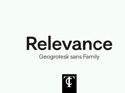 Relevance Geogrotesk Font branding clean font font geometric geometric font grotesk grotesk font logo sansserif type design typography