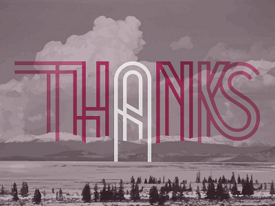 Thanks pink thanks typography