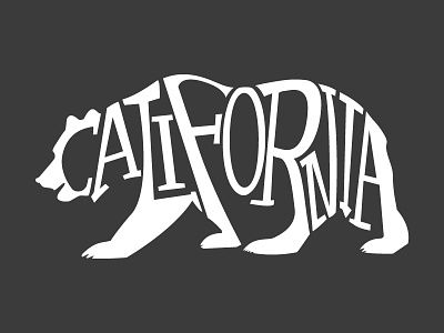 California Grizzly bear california grizzly grizzly bear typography