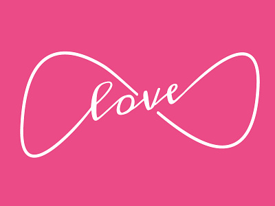 Infinite Love infinity love pink symbol typography