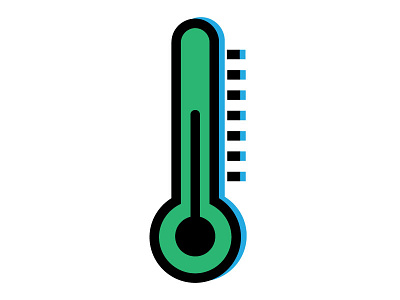 Thermometer blue green illustration temperature thermometer