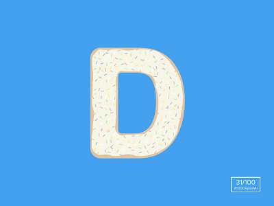 D is for Donut 100daysofai d donut dropcap good letter the100dayproject typography