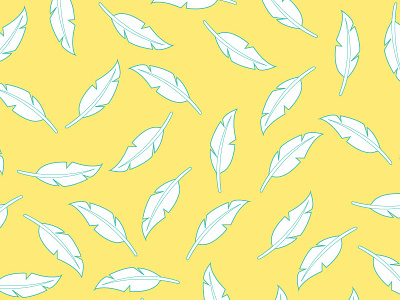 Feather Surface Pattern blue feather illustration pattern surface yellow