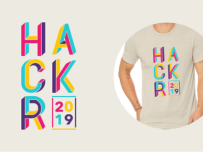 Hackathon 2019 colorful design fun hackathon hackr illustration retailmenot type typography