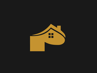 Letter P home logo design