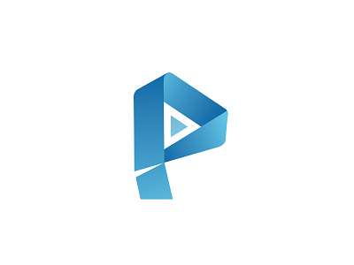 Letter P Play Logo Design