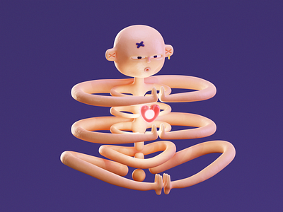 3d Heart by Manoj on Dribbble