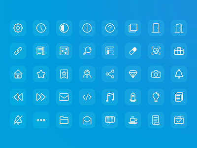 Vital System Icons Set - Vol 01 blue design graphic icon icon set icons illustraion logo mobile set typography ui vector