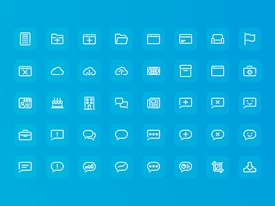 Vital System Icons Set - Vol 01 blue design graphic icon icon set icons illustraion logo mobile set typography ui vector