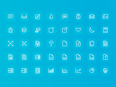 Vital System Icons Set - Vol 03 blue design graphic icon icon set icons illustration logo mobile set typography ui vector