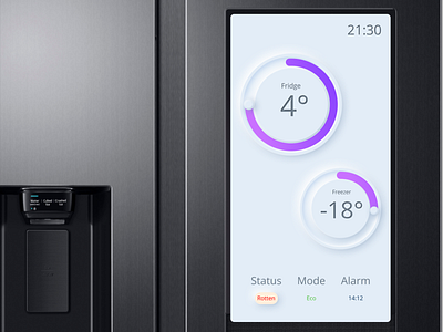 Refrigerator Screen UI/UX Design