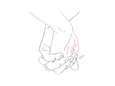 Holding Hands Illustration