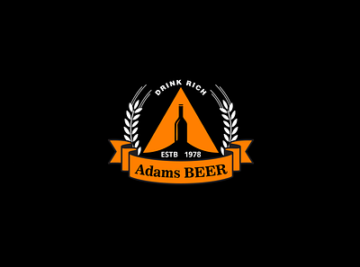 Adams BEER | 30 Days Challenge | Logo Design | Day 1 branding design illustration logo