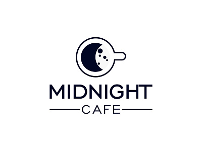 Midnight Cafe Logo | 30 Days Logo Challenge | Day 04 animation art branding design illustration logo ui