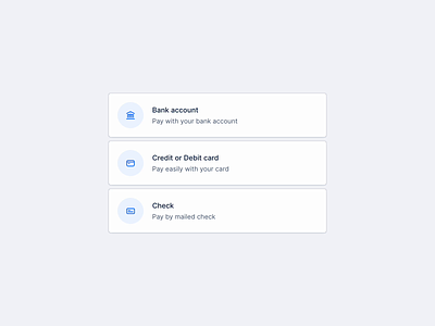 Payment method component 💸 animation app design icons interface design product product design ui ux