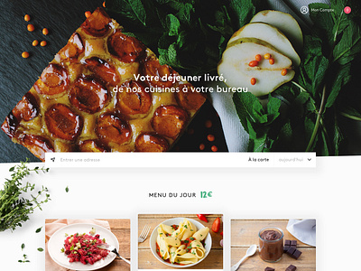 HQ Food Delivery Homepage by Aleks Faure on Dribbble