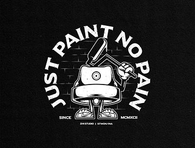 Just Paint No Pain - Mascot apparel cartoon character clothing illustration mascot mascot logo streetwear t shirt t shirt design