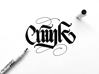 Crunk brush type calligraphy custom type lettering logo logotype type typography