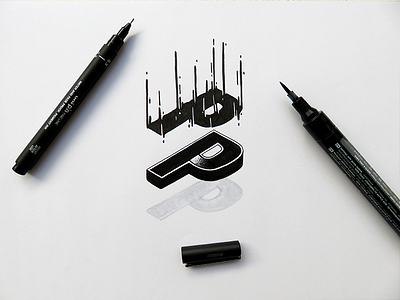 Split P brush type calligraphy custom type lettering logo logotype type typography