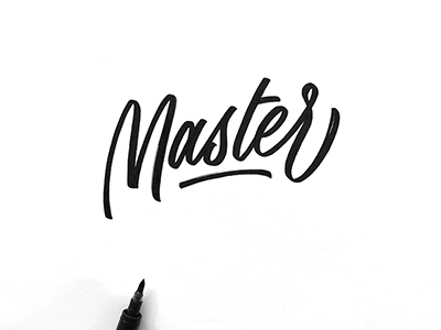 Master brush type calligraphy custom type lettering logo logotype type typography