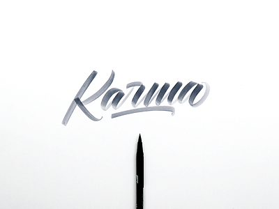 Karma brush calligraphy hand lettering lettering script typography