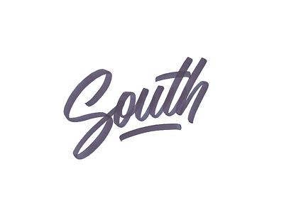 South brush calligraphy hand lettering lettering script typography