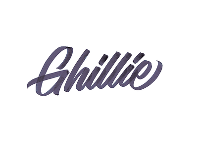 Ghillie brush calligraphy flow hand lettering lettering script typography